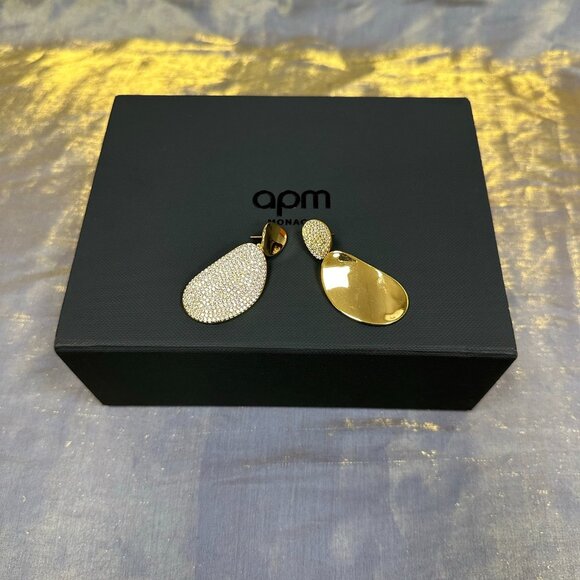 APM Monaco Galet Gold Earrings - Picture 5 of 6